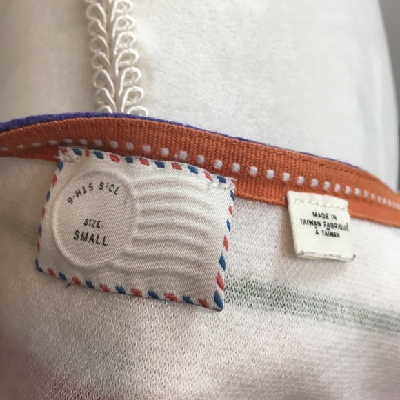 ANTHROPOLOGIE • Small Postmark Tank V Neck Stripe - Picture 6 of 6